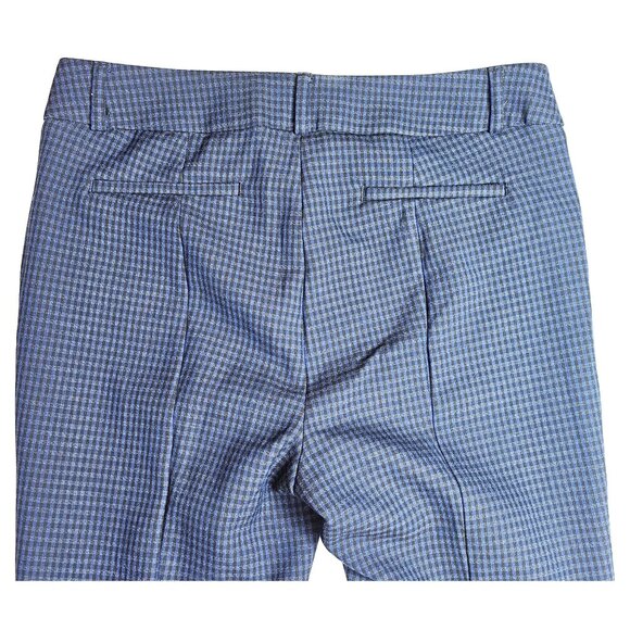 Loft Marisa Skinny Houndstooth Pants Size 10 Blue & Black Cotton Blend - Picture 9 of 10